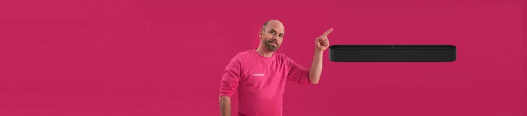 Essent banner met Sonos Beam zwart